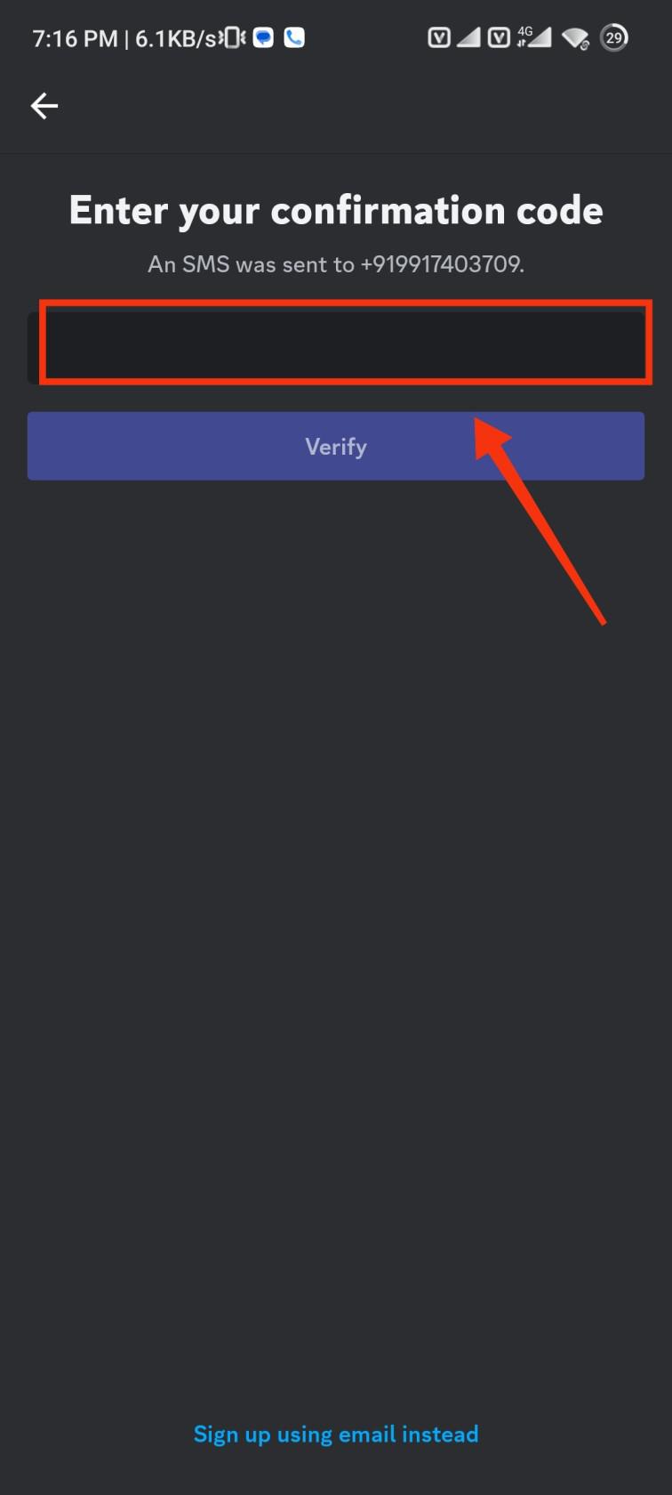 memverifikasi email discord di hp